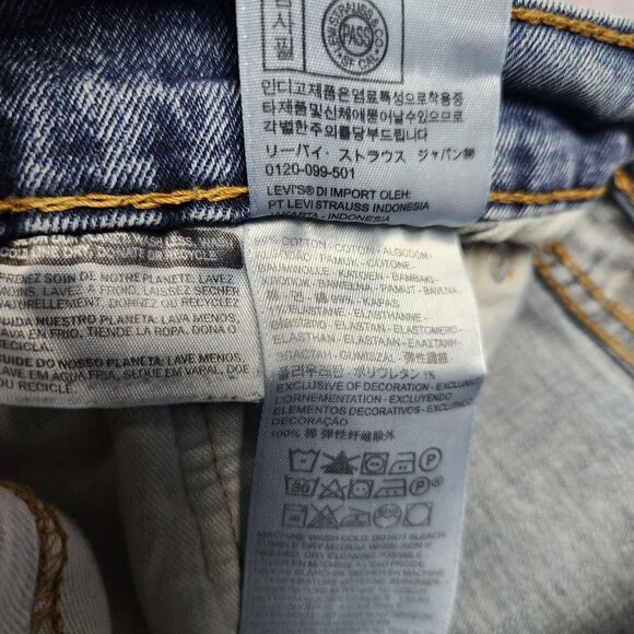 Levis‎ 505 Jeans Mens 34 36x30 Blue Medium Wash Straight Leg Zipper Fly Denim - Picture 11 of 15